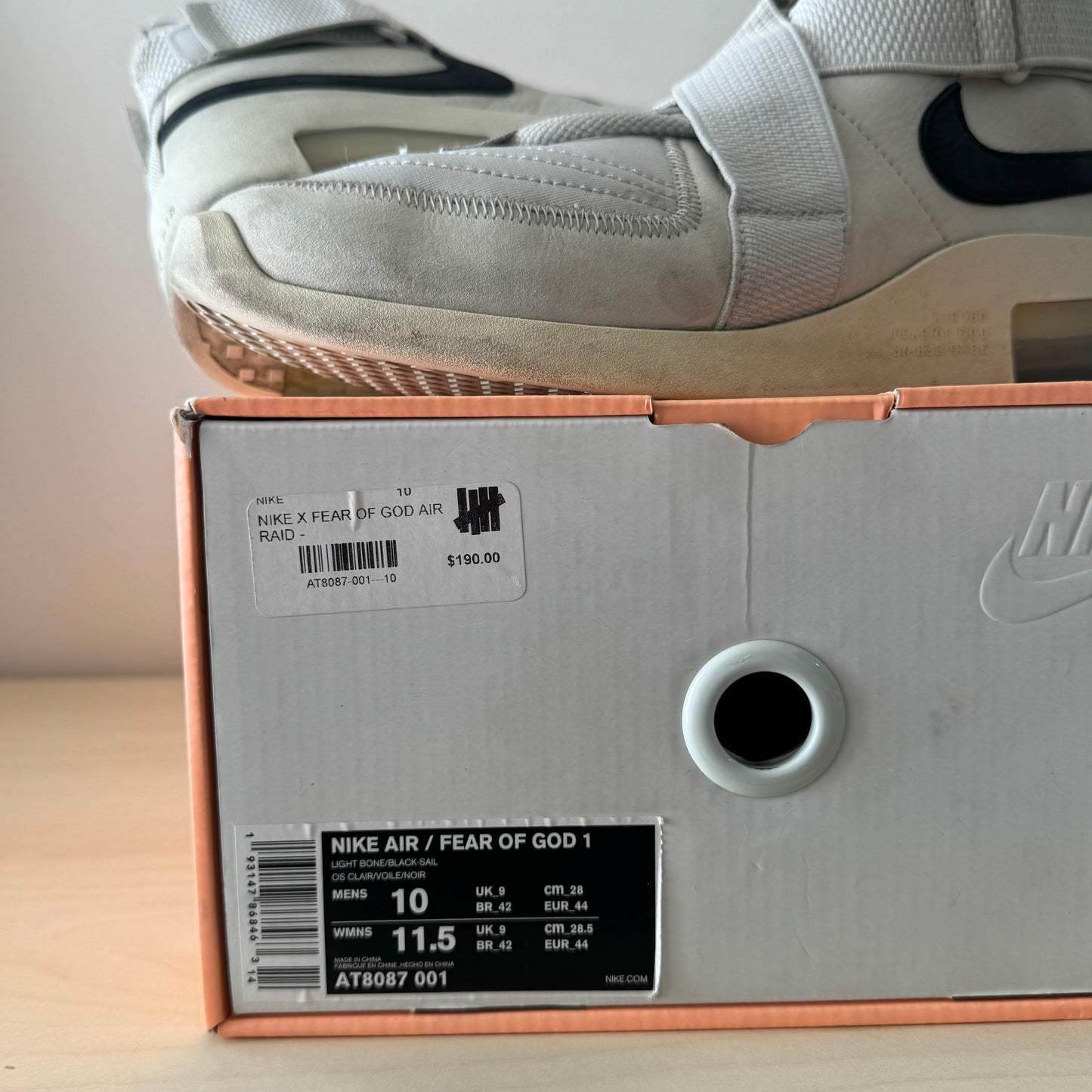 Nike Air Fear OF God Raid Light Bone