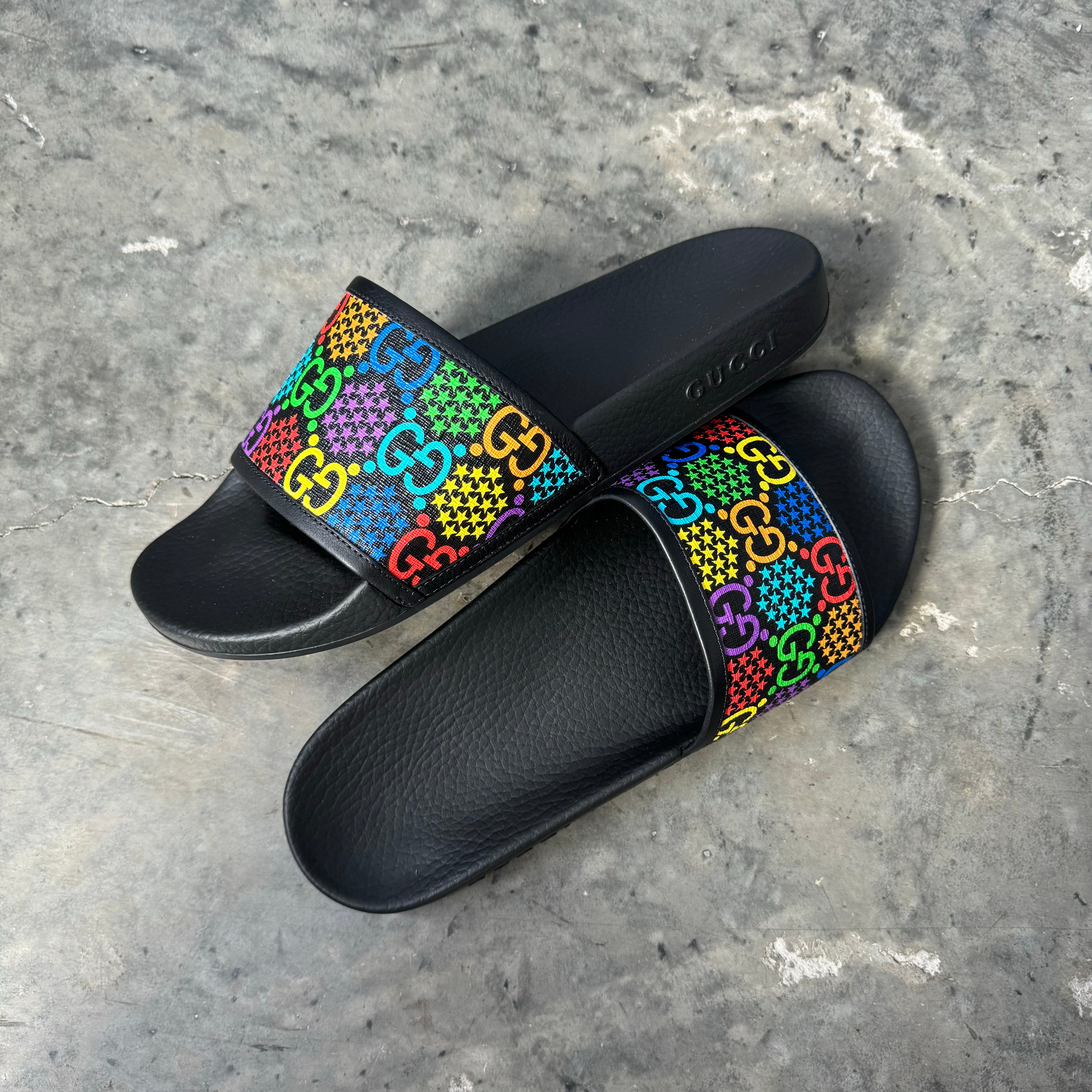 Gucci Slide Black/Multi-Color order